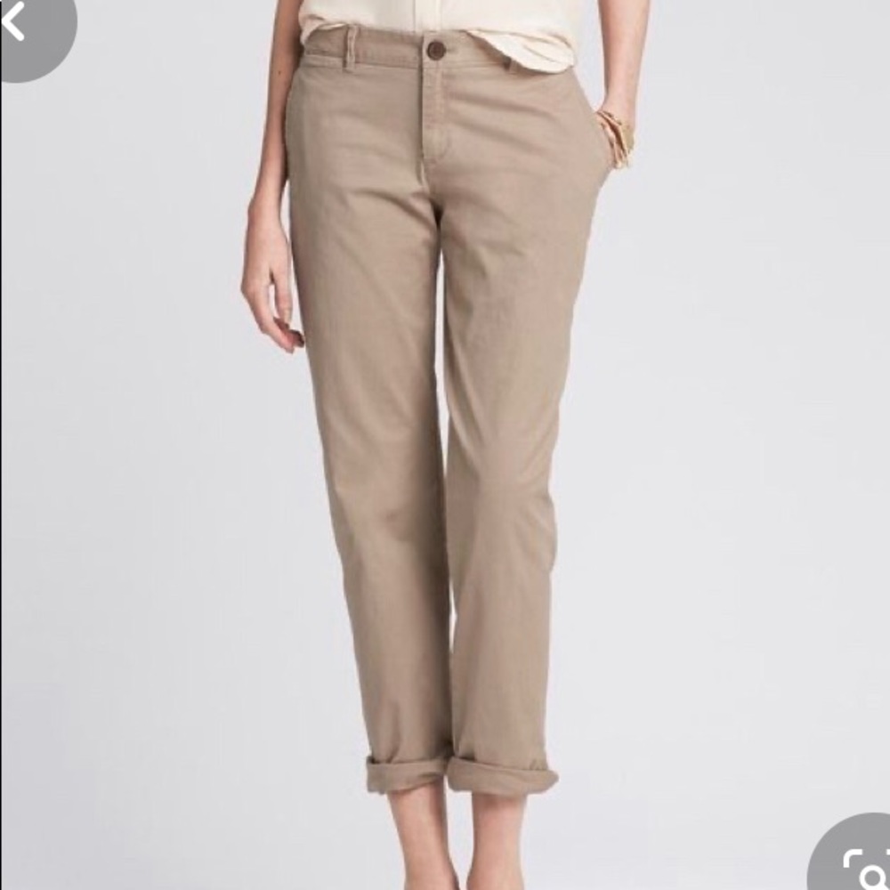 Banana Republic NAVY stretch chinos.